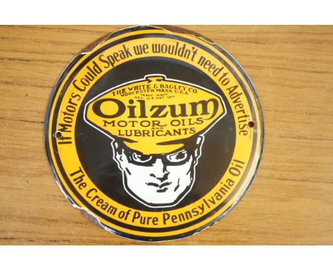 Small oilzum motor oil enamel sign 