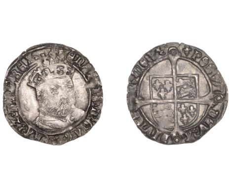 Henry VIII (1509-1547), Third coinage, Groat, Tower, mm. lis, henric 8 d’ g’ agl’ fra’ z hib’ rex, bust 3, rev. posvi dev’ ad