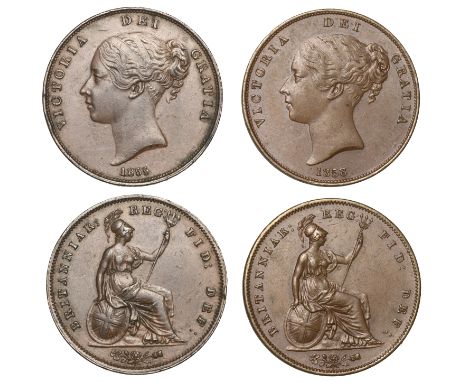 Victoria, Pennies (2), 1855 ornate trident, 1858 (S 3948) [2]. Good very fine, second better £60-£80