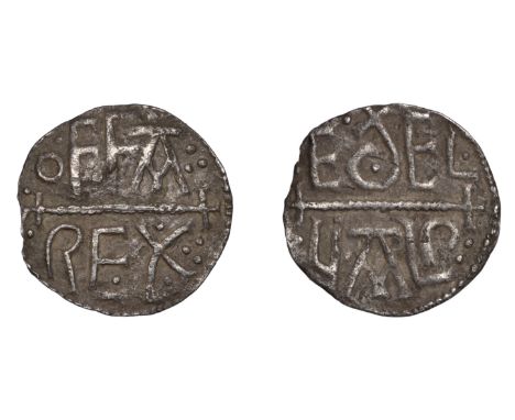 Kings of Mercia, Offa (757-96), Penny, Substantial Light coinage, London, Æthelweald, of fa rex in two lines divided by a bea