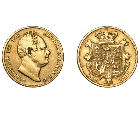 William IV (1830-1837), Sovereign, 1837 (M 21; S 3829B). Lightly polished, otherwise about very fine £400-£500