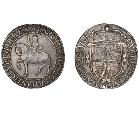 Charles I (1625-1649), Third coinage, Falconer’s Second issue, Thirty Shillings, mm. thistle, smooth ground, f beneath horse’