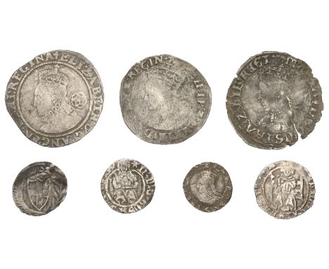 Henry VII, Penny, Sovereign type, London, no mm., two pillars to throne, saltire stops, 0.71g/6h (S 2228); Henry VIII, Penny,