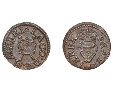 James I (1603-1625), Farthing, Lennox type 4, mm. triangle, 0.52g/12h (E 53d; BMC 110; S 2680). Good very fine, neatly struck