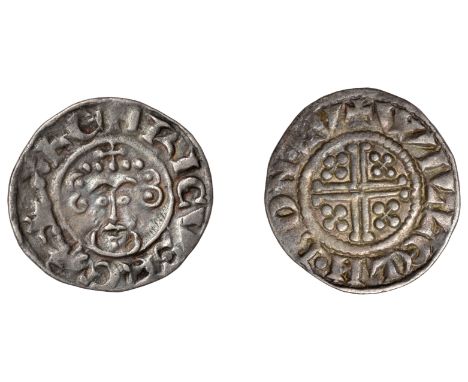 John (1199-1216), Penny, class Vb1, London, Willelm B, willelm · b · on · lv, curls 2/2, 1.44g/4h (SCBI Mass 1432, this coin;