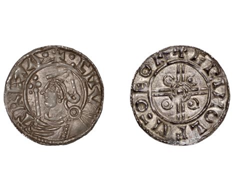 Cnut (1016-1035), Penny, Pointed Helmet type, York, Grimulfr, grimolf m-o eof, 1.00g/10h (BEH 618; N 787; S 1158). Good very 