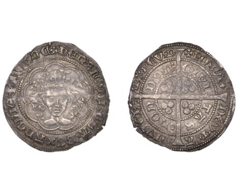 Henry V (1413-1422), Groat, class A, mm. cross pattée with sunken centre containing pellet, henric di gra rex anglie z franc,