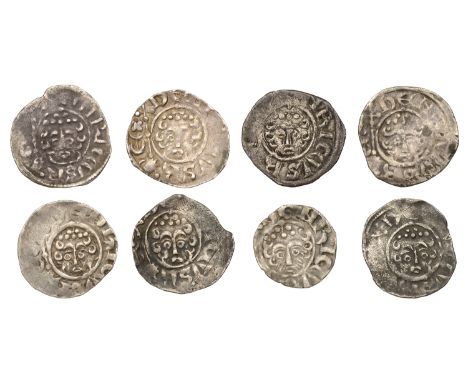Henry III (1216-1272), Pennies (8), all class VIIc, Canterbury, Ioan Chic, ioan chie on ca, 1.39g/7h, Ioan F.R. (2), ioan f r