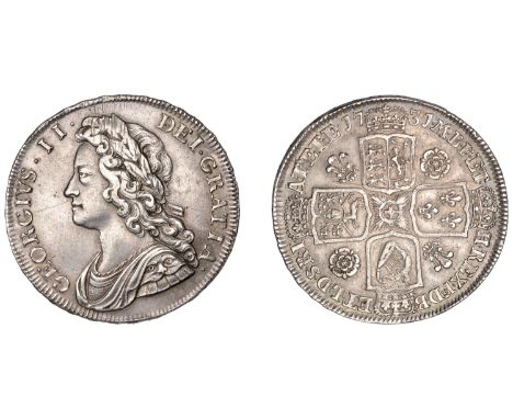George II (1727-1760), Halfcrown, 1731, roses and plumes, edge qvinto (ESC 1674; S 3692). Light scratches on obverse, otherwi