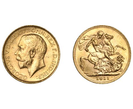 Canada, George V, Sovereign, 1911c (M 221; S 3997). Some scuffing, otherwise extremely fine or better [slabbed NGC MS 63] £30