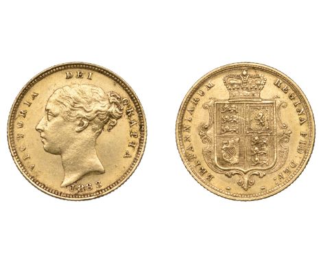 Victoria (1837-1901), Half-Sovereign, 1883 (M 457; S 3861). Cleaned, otherwise good very fine £150-£180