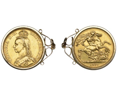 Victoria (1837-1901), Two Pounds, 1887, large date (Hill T26; S 3865). Good very fine; set in a ring-mount £700-£900