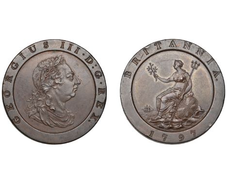 George III (1760-1820), Pre-1816 issues, Twopence, 1797 (BMC 1077; S 3776). Light sufrace marks, otherwise extremely fine, re