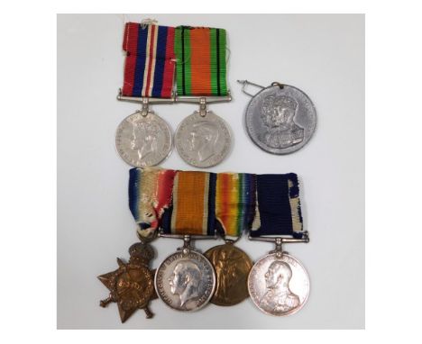 A WW1 medal set won by 310161 S. G. Elliott SPO Royal Navy with HMS Inconstant Long &amp; Good Service Medal twinned with WW2