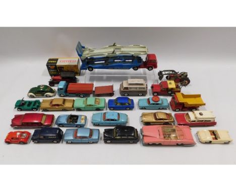 A quantity of mixed vintage Dinky, Corgi &amp; Matchbox diecast toy cars including Corgi James Bond Aston Martin &amp; Lady P