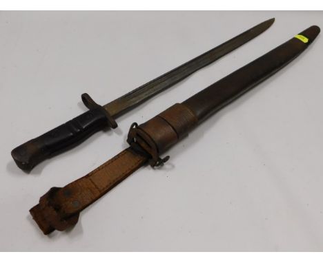 A 1913 British pattern Remington bayonet &amp; scabbard, 22.5in long inclusive