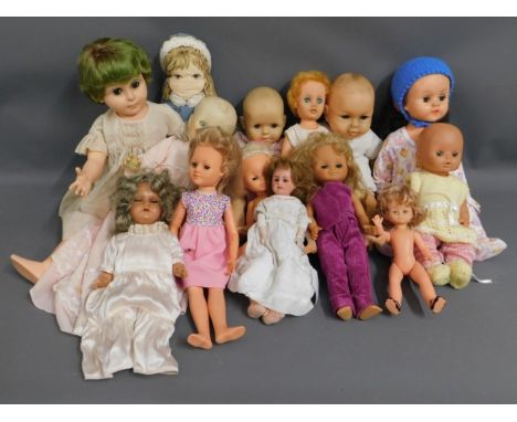 A quantity of 14 mixed dolls including Pedigree, Chiltern &amp; Waxhead