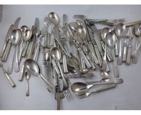 A large quantity of Hanau silver and white metal flatware, late 19th and early 20th century to include an extensive Art Deco 