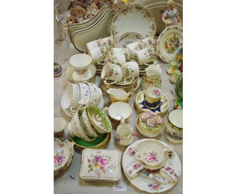 Tea Ware - Sutherland floral coffee service;  Royal Crown Derby Posies;  etc 