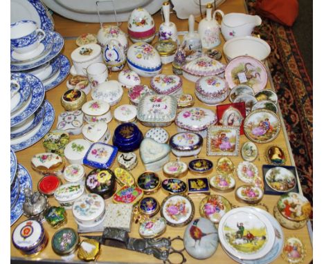 Decorative  Ceramics - Limoge trinket boxes in the forms of eggs;  other trinket boxes;  etc