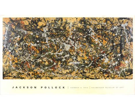 Jackson Pollock, two poster prints,Number 8,colour poster print for the Neuberger Museum of Art,74x125cm,Albright-Knox Art Ga