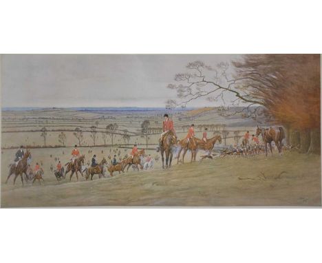 Cecil Aldin,three colour prints from The Hunting Countries of England,including The Cheshire Hounds, The Fitzwilliam and The 