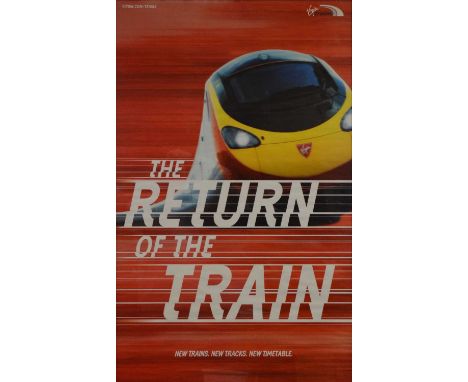 Virgin Trains poster, Return of the Train, 101x62cm.and a Jackson Pollock print