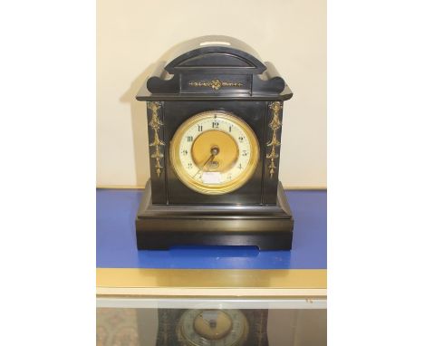 Slate 8 day mantle clock