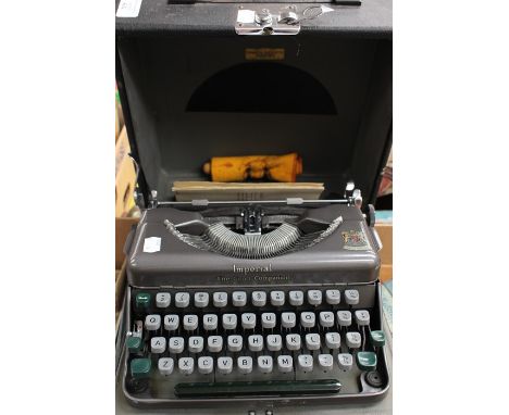 Imperial; Good Companion, standard model portable typewriter, in original case with instructions&nbsp;