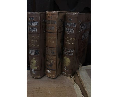 Badminton library; three volumes comprising; Big Game Hunting, Fishing and Yachting (3)