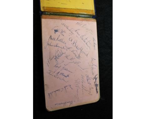 Football Autographs - an original c1950's album including Wakefield T, Bradford N, Leeds, Featherstone R, Hunslet, Doncaster,