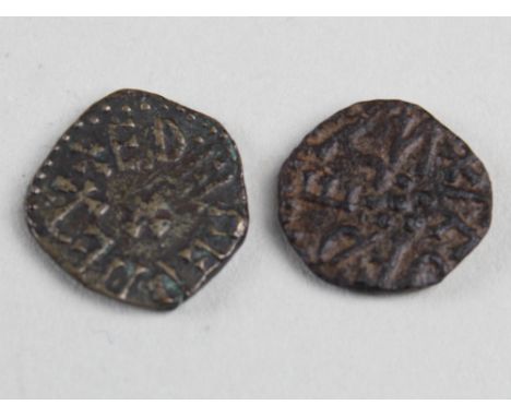 Anglo-Saxon, Northumbrian copper styca of Aethelred II, First Reign 841-843/4 moneyer Monne, obverse central cross, reverse c