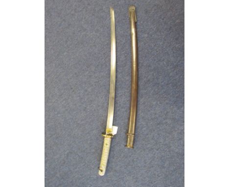 Japanese WW2 NCO's Sword with metal scabbard (Regulation (Type 95) Pattern). Nicely marked original piece