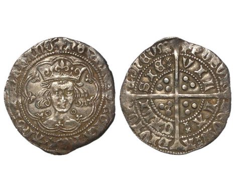 Henry VI, First Reign 1422-1461, silver groat, Annulet Issue 1422-1430, Calais Mint, with annulets reverse, Spink 1836, full 