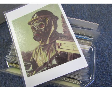 Military, small original collection in plastic tub, R/P's, events, sports, etc vintage & modern includes Harry Payne reprinte