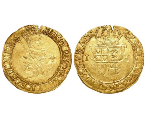 James I gold unite, Second Coinage 1604-1619, mm. tower 1612-1613, Fourth Bust, Spink 2619, full, round, well centred, very s