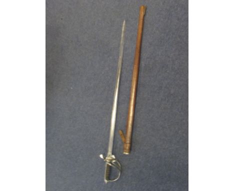 Sword: An excellent 1821 Royal Artillery Officers sword in its leather field service scabbard with frog strap. Blade 34" etch