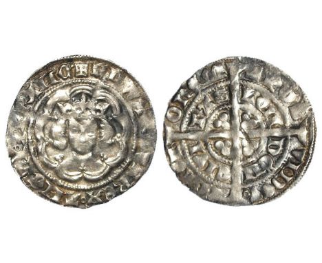 Edward III silver halfgroat of London, Series C, Spink 1574, with old finds ticket, full, round, well centred, very small dig