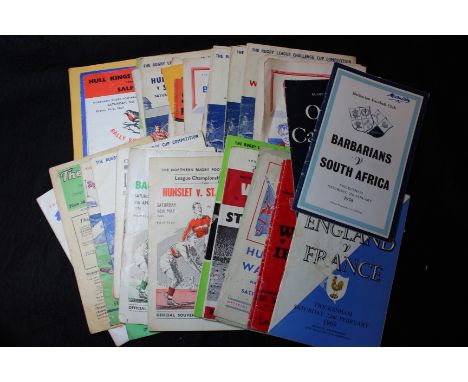 Rugby Union and Ruby League programmes - an interesting unsorted lot, circa late 1940's to 1970 (approx 44) Worth a look