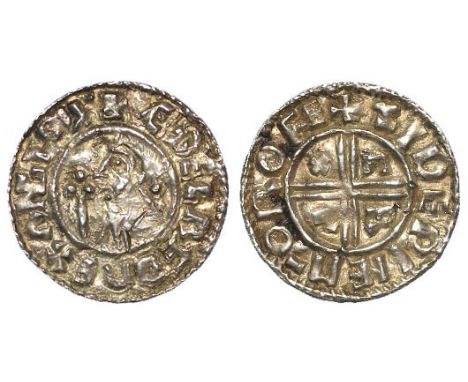 Aethelred II silver penny, CRUX Type, Spink 1148, obverse reads:- +AEDELRAED REX ANGLOX [both 'AE's ligulate, first 'D' with 