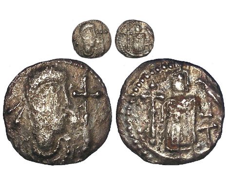 Anglo-Saxon silver sceat, Secondary Phase, c.710-c.760, Series K [Kent], Type 20, obverse:- Diademed bust right, wreath-ties 