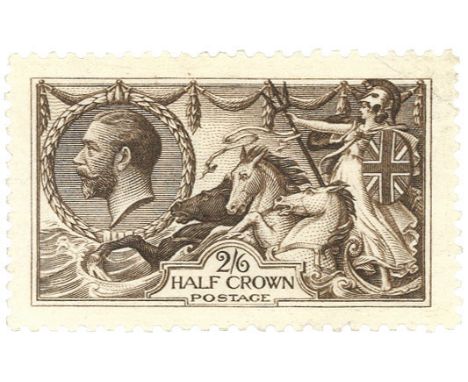 GB - George V Seahorse 2/6d SG399 fine mint cat £350 (some light gum bends and very tiny thin noted, but of attractive appear