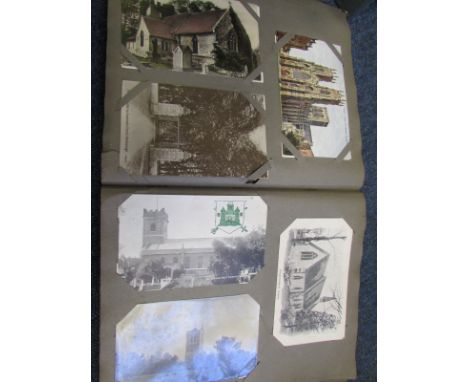 Vintage album of original mixed selection, English & Foreign, topographical. R/P's, etc    (approx 200 cards)