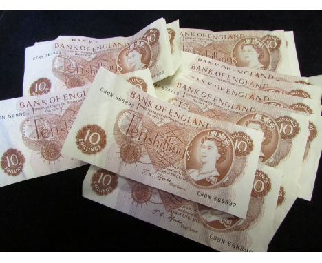 GB Ten Shillings (70) all Portrait types nVF - EF