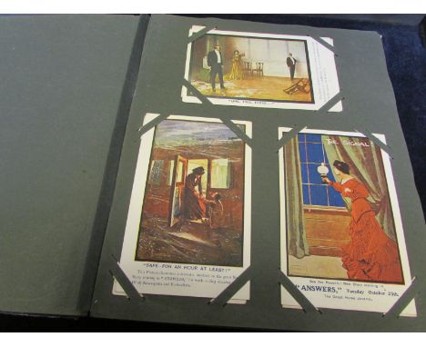 Art Theatre & Silhouette - a blue/grey album containing an unusual mix of theatre, art nouveau, Paul Konewska silhouette card