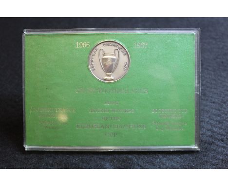 Celtic Football Club 1966/67 European Champions Cup Winners Commemorative Medal (silver hallmarked) in case