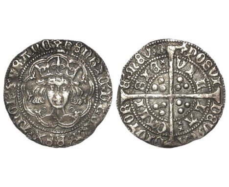 Henry VI, First Reign [1422-1461], silver groat of Calais, Annulet Issue, [1422-1430], mm. Pierced Cross [1422-1427], with an