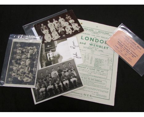 Football - mixed ephemera inc Postcard Wycambe Wanderers 1930/31, with Amateur Cup, Postcard Rangoon Arsenal with Gunners bad