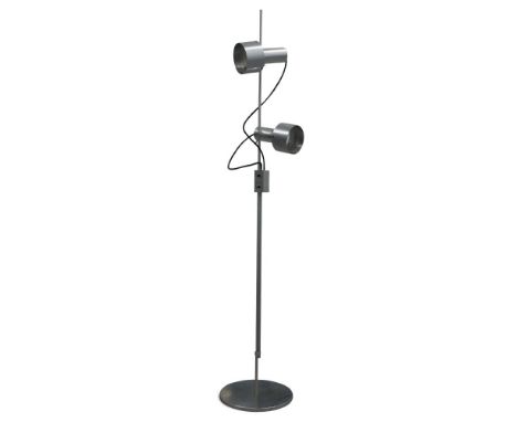 Peter Nelson (British 1928-2009), a model 'FA2' floor lamp for Architectural Lighting,c.1967,An Aluminium two light floor lam