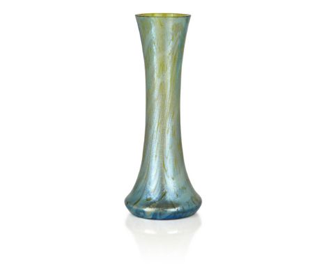 Amendment: Attributed to Otto Thamm for Fritz Heckert -Loetz (Austrian), an iridescent Phaenomen glass vase with ‘unidentifie